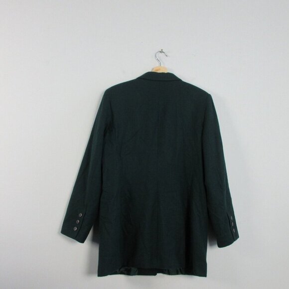 David Benjamin Blazer Jacket Womens 14 Dark Green Wool Long Sleeve Vintage 574 - Picture 2 of 11